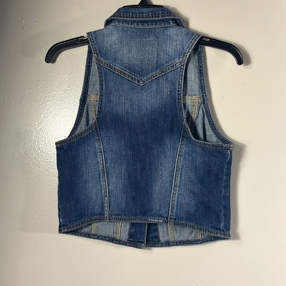 Jessica Simpson blue pixie denim vest size S - Picture 2 of 6